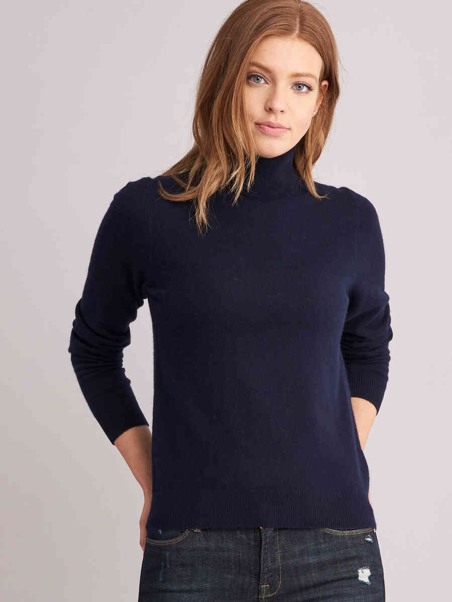 Cashmere roll neck sweater