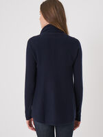Open cashmere cardigan with shawl neck image number 1