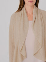 Open cashmere cardigan with shawl neck image number 3