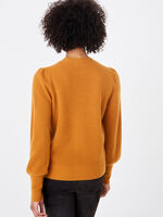 Cropped ribbed cashmere cardigan with openwork details image number 1