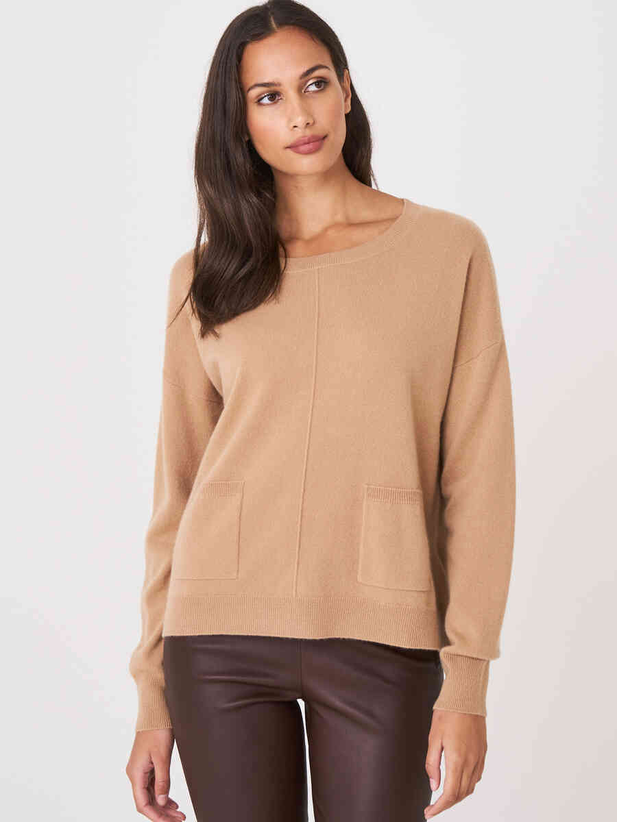 Cashmere sweater with front pockets image number 16