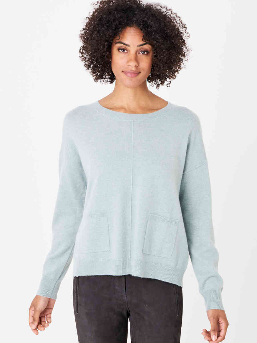 Cashmere sweater with front pockets image number 20