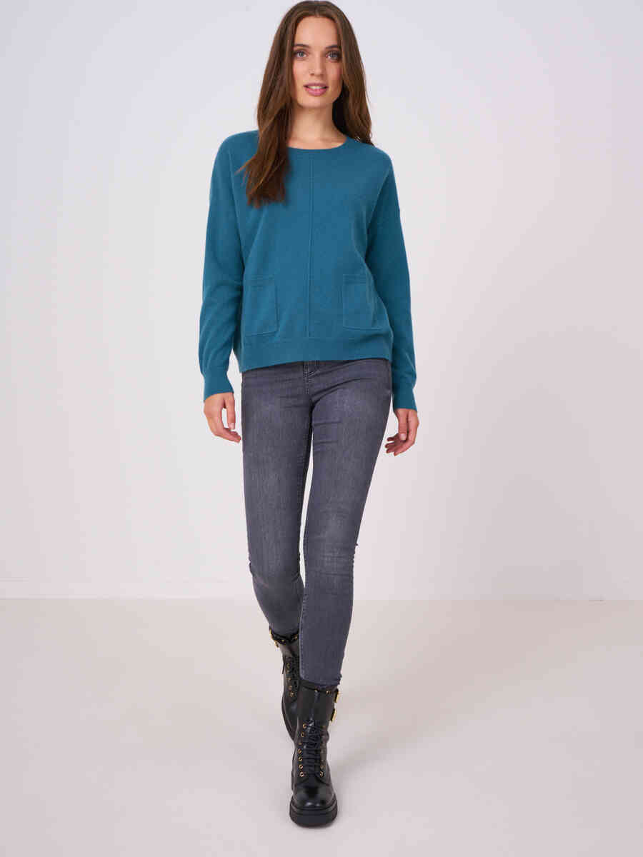 Cashmere sweater with front pockets image number 27