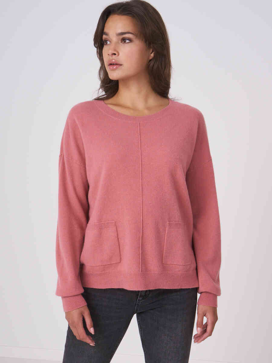 Cashmere sweater with front pockets image number 36