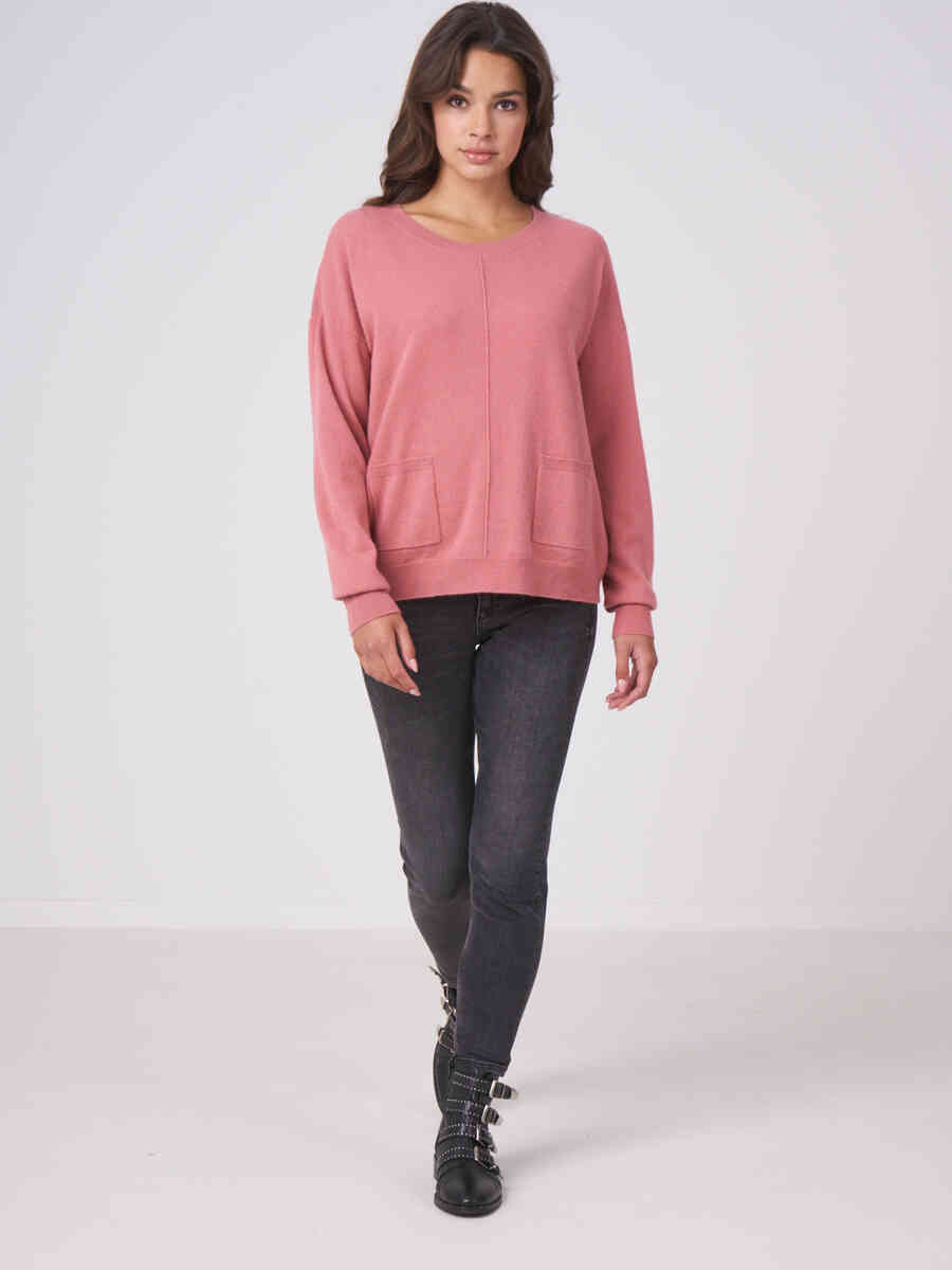 Cashmere sweater with front pockets image number 39