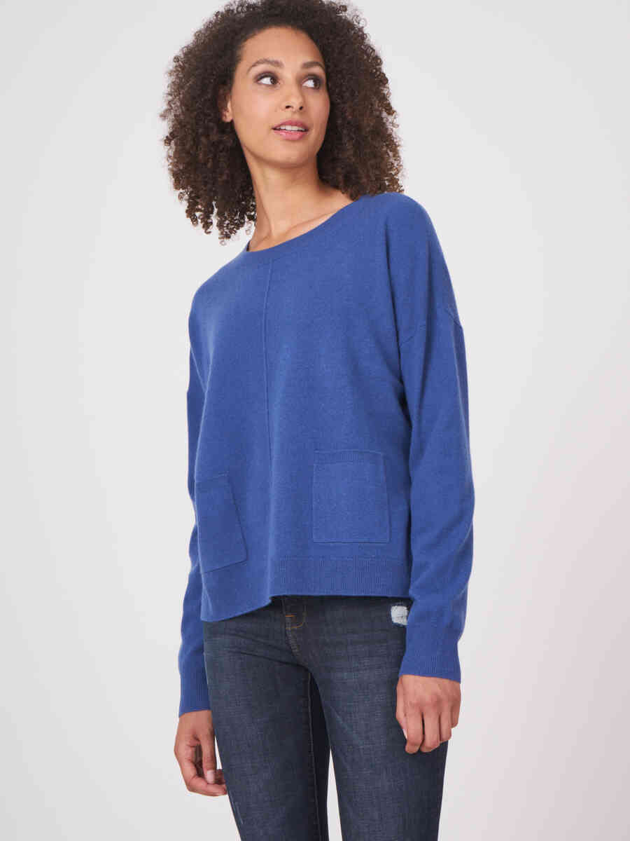 Cashmere sweater with front pockets image number 44