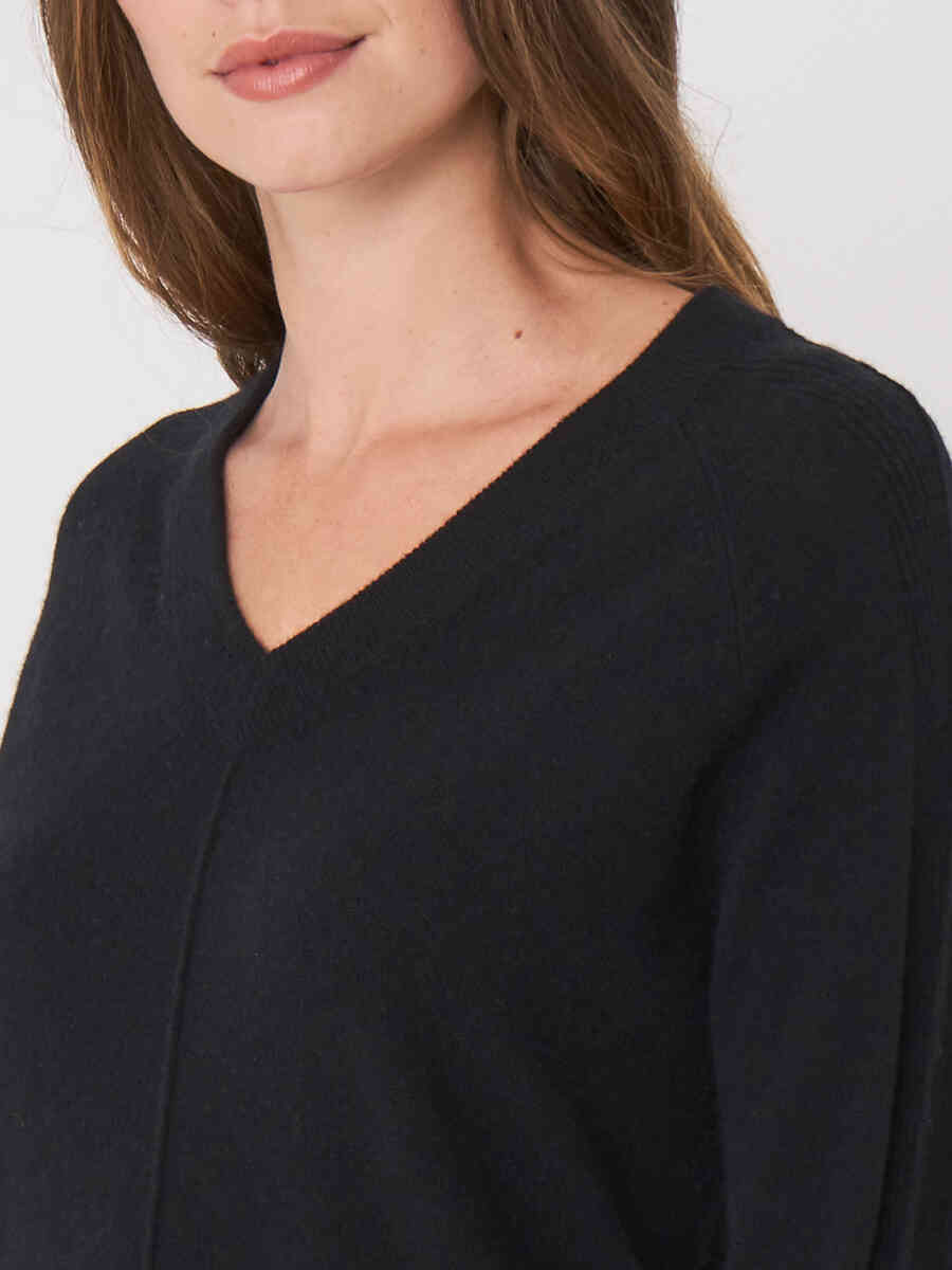 Cashmere sweater with V-neck image number 2