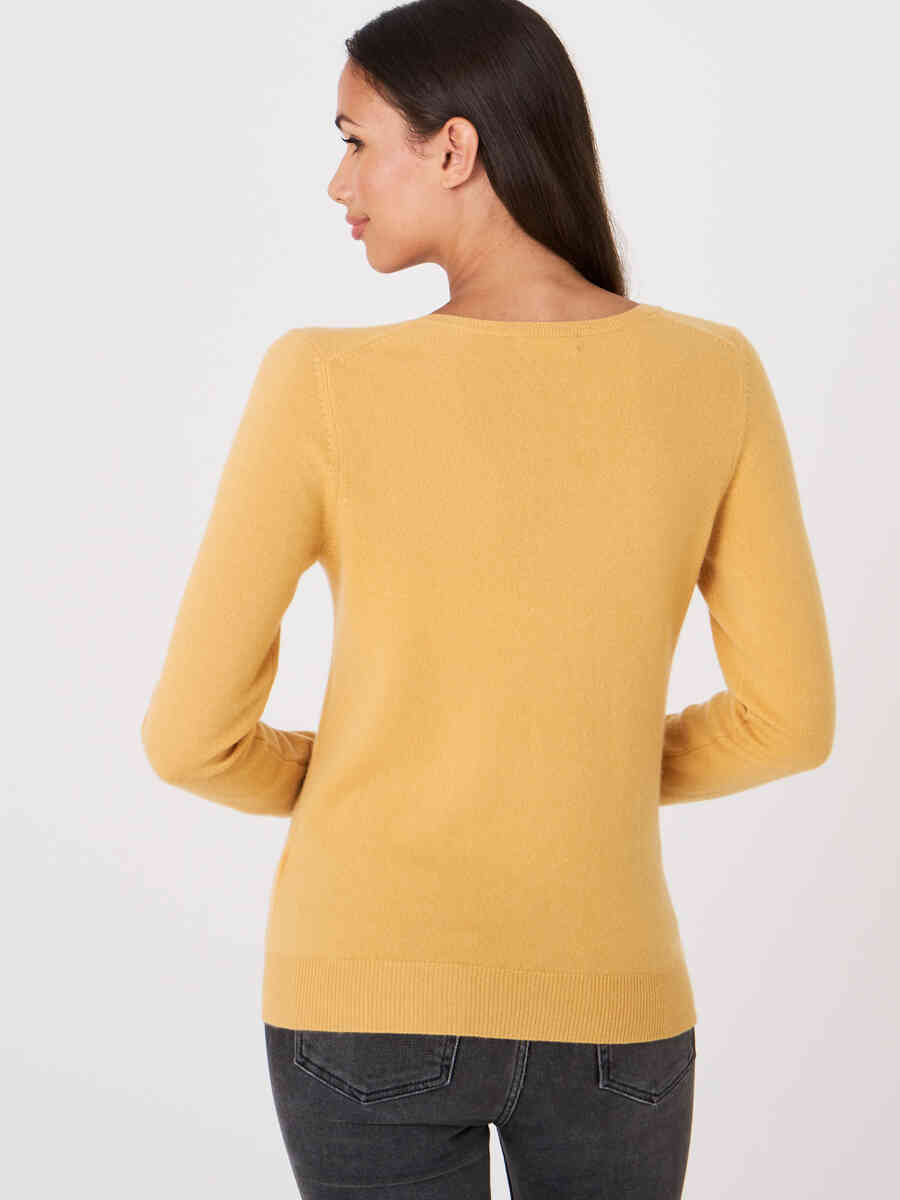 Basic organic cashmere V-neck jumper image number 1