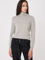 Organic cashmere roll neck sweater image number 0