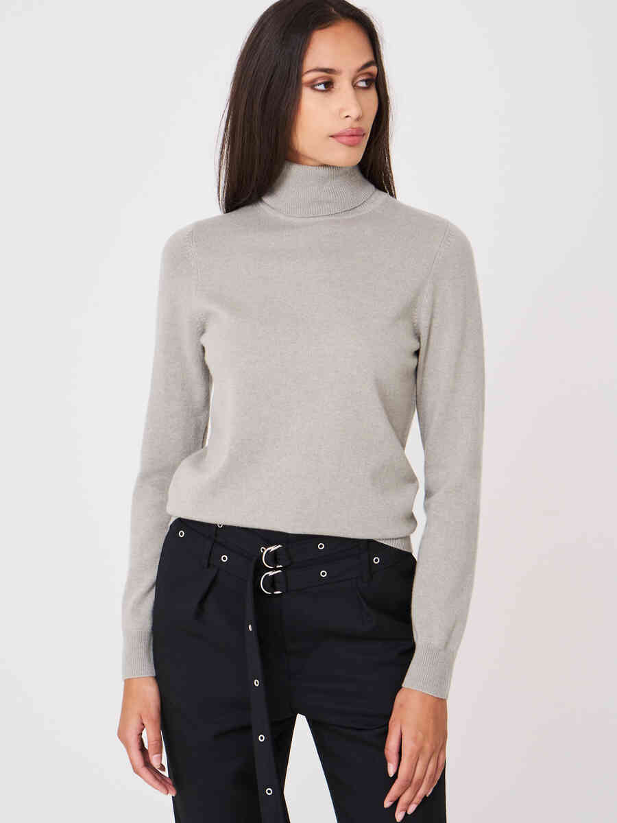 Organic cashmere roll neck sweater image number 0