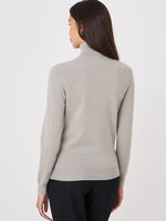 Organic cashmere roll neck sweater image number 1