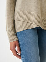 Organic cashmere sweater with diagonal hem image number 2