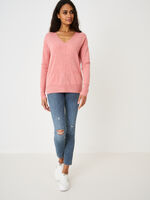 Organic cashmere pullover with front pockets image number 3
