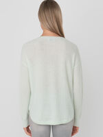 Ribbed organic cashmere pullover with rounded hem image number 2
