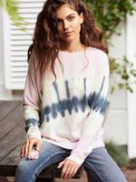 Tie dye organic cashmere pullover image number 0