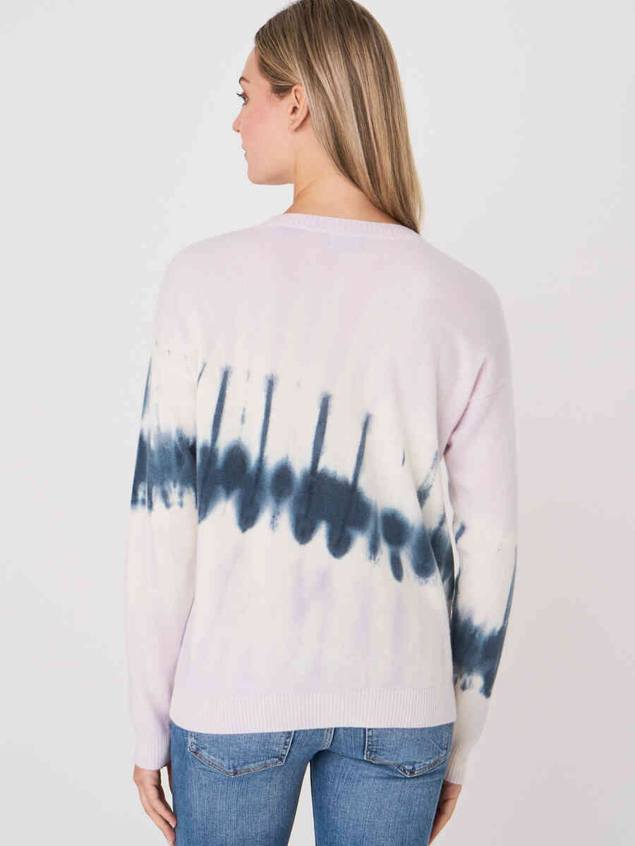 Tie dye organic cashmere pullover image number 1