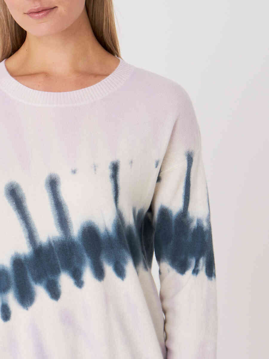 Tie dye organic cashmere pullover image number 2