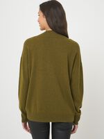 Basic cashmere sweater with deep V-neck image number 1