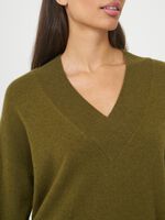 Basic cashmere sweater with deep V-neck image number 2