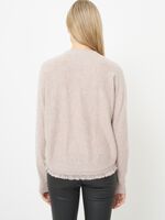 Cashmere batwing cardigan with rounded hem image number 9