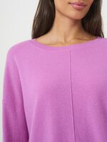 Casual cashmere sweater with ribbed boat neckline image number 26
