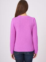 Organic cashmere cable knit pullover image number 1