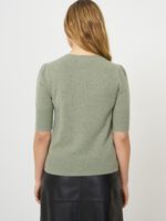Short sleeve cashmere sweater with tie image number 5