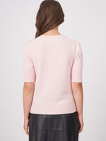 Short sleeve cashmere sweater with tie image number 9