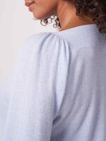 Organic cashmere sweater with ribbed boat neckline image number 2
