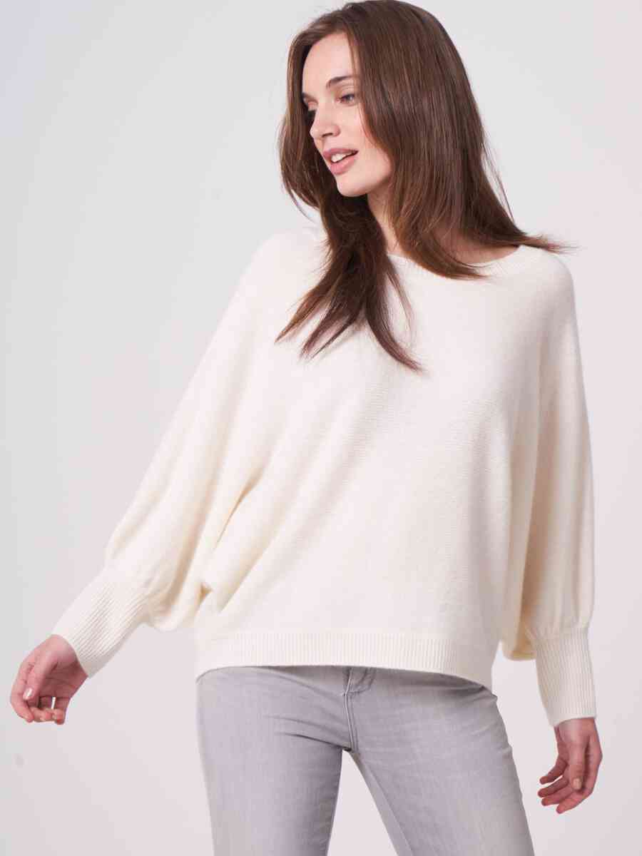 Organic cashmere poncho sweater