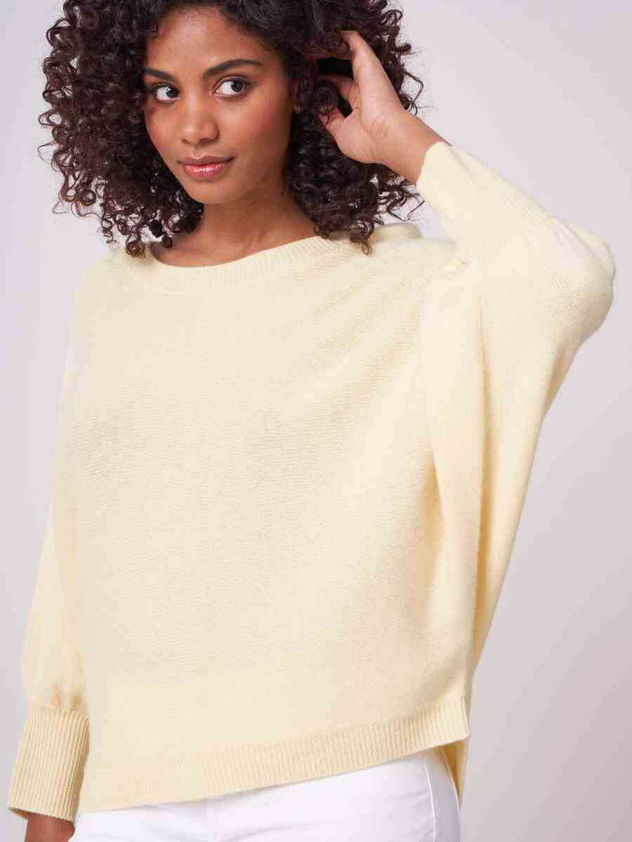 Organic cashmere poncho sweater image number 2