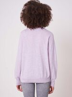 Organic cashmere sweater with dividing seam and pockets image number 1