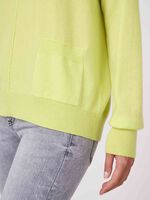 Organic cashmere sweater with dividing seam and pockets image number 2