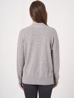 Deep V-neck cashmere sweater image number 1