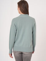 Deep V-neck cashmere sweater image number 1