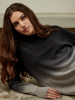 A-line cashmere sweater with dip-dye gradient image number 0