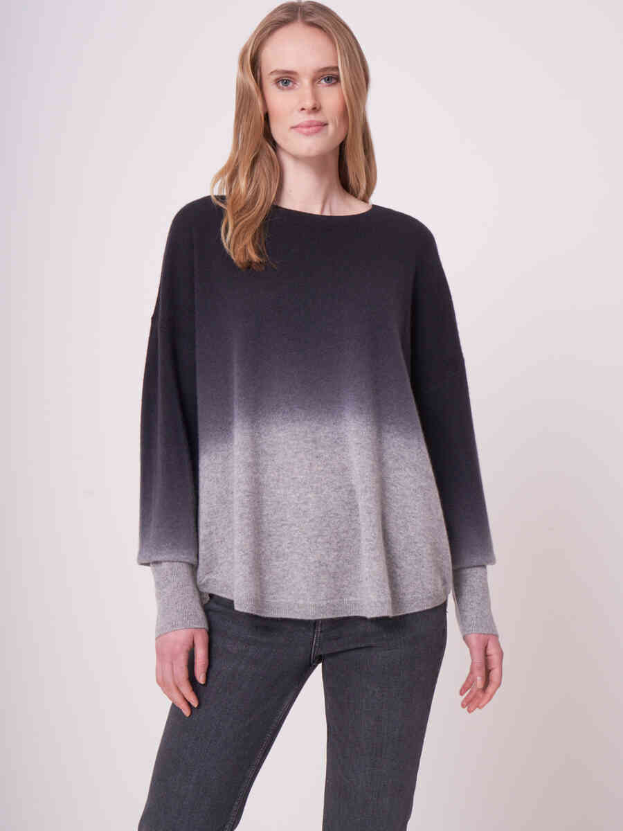 A-line cashmere sweater with dip-dye gradient image number 2