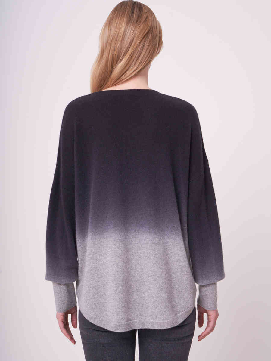 A-line cashmere sweater with dip-dye gradient image number 3