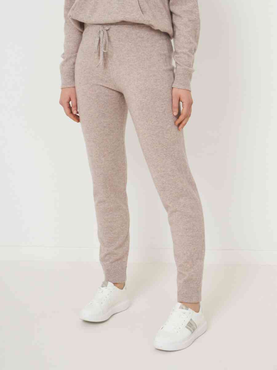 Knitted jogging cashmere blend lounge pants image number 0