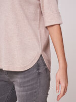 Organic cashmere silk blend sweater with round hem image number 2
