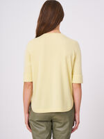 Organic cashmere silk blend sweater with round hem image number 2