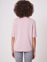 Organic cashmere silk blend sweater with round hem image number 1