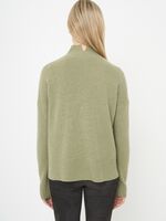 Pullover with stand collar and front slits image number 13