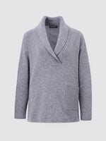 Lambswool sweater with shawl collar image number 1