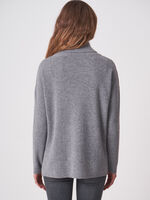 Lambswool sweater with shawl collar image number 3