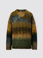 Chunky knit woolen space dyed sweater image number 1