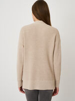 Rib knit cardigan with delicate sequin decoration image number 1