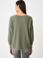 Sweater in textured cotton knit image number 1