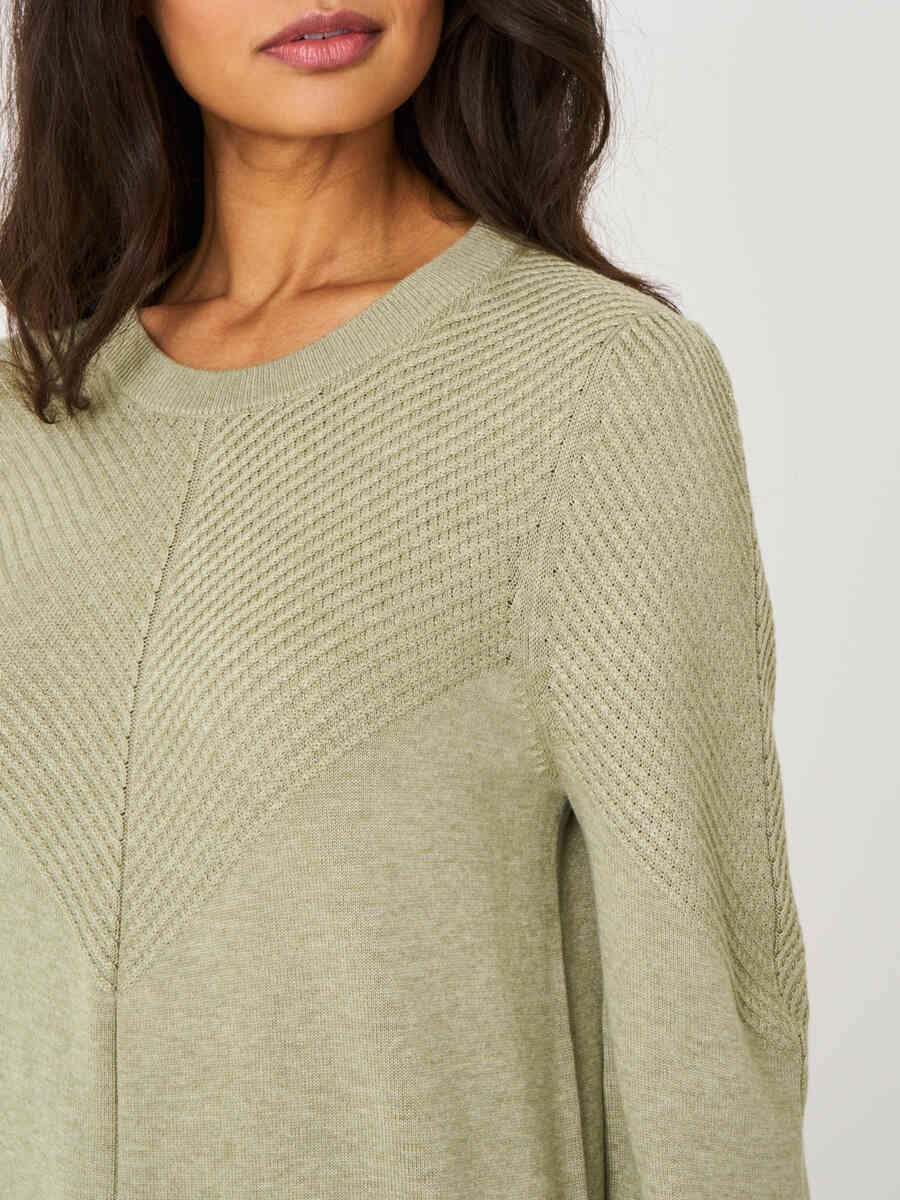 Sweater with long puff sleeves and textured details image number 22