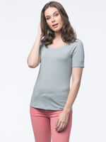 Basic T-shirt with rolled up sleeves image number 3